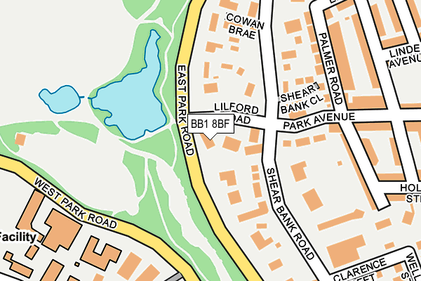 BB1 8BF map - OS OpenMap – Local (Ordnance Survey)