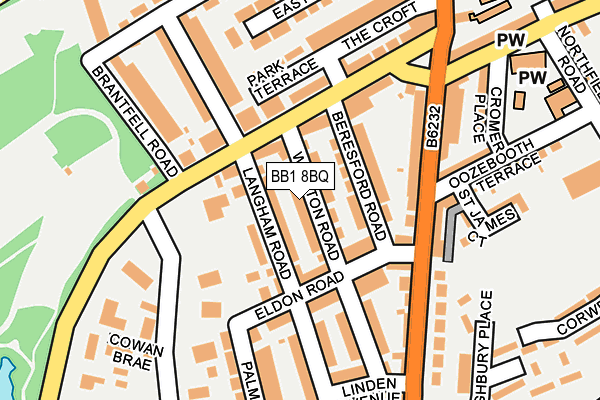 BB1 8BQ map - OS OpenMap – Local (Ordnance Survey)