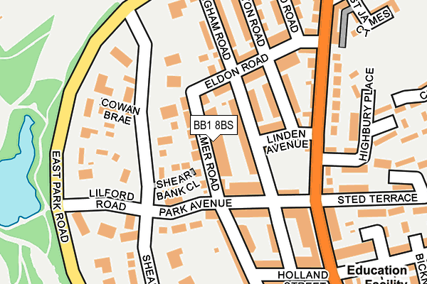 BB1 8BS map - OS OpenMap – Local (Ordnance Survey)