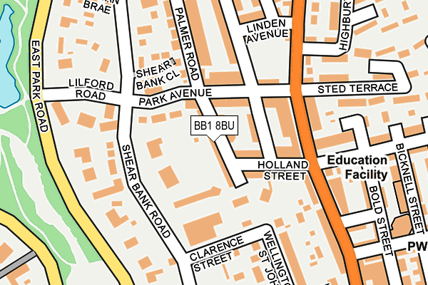 BB1 8BU map - OS OpenMap – Local (Ordnance Survey)
