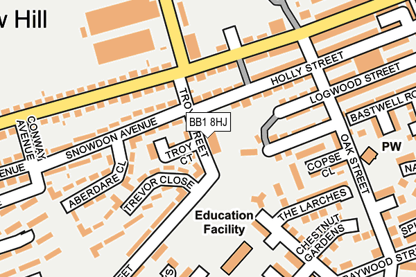 BB1 8HJ map - OS OpenMap – Local (Ordnance Survey)