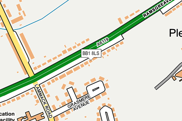 BB1 8LS map - OS OpenMap – Local (Ordnance Survey)