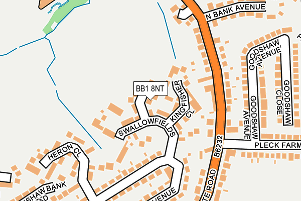 BB1 8NT map - OS OpenMap – Local (Ordnance Survey)