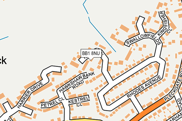 BB1 8NU map - OS OpenMap – Local (Ordnance Survey)