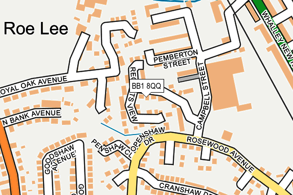 BB1 8QQ map - OS OpenMap – Local (Ordnance Survey)