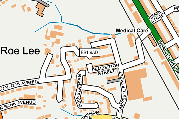 BB1 9AD map - OS OpenMap – Local (Ordnance Survey)