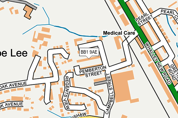 BB1 9AE map - OS OpenMap – Local (Ordnance Survey)