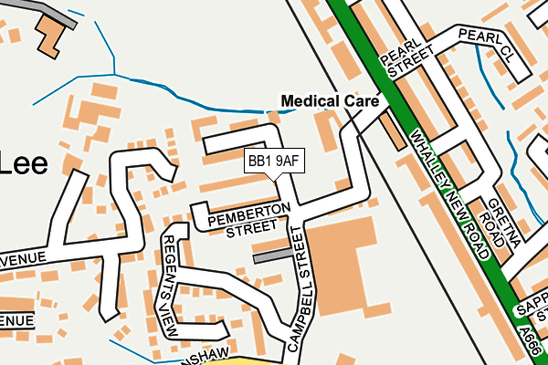 BB1 9AF map - OS OpenMap – Local (Ordnance Survey)