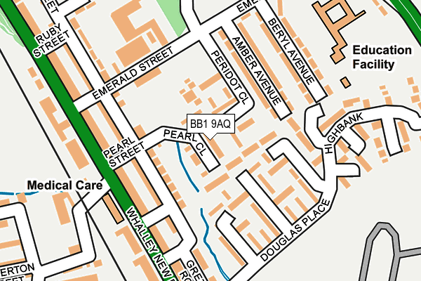 BB1 9AQ map - OS OpenMap – Local (Ordnance Survey)
