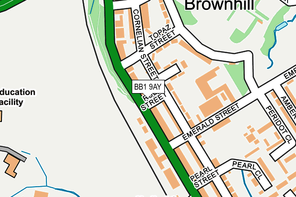 BB1 9AY map - OS OpenMap – Local (Ordnance Survey)