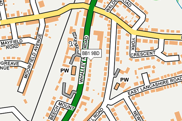 BB1 9BD map - OS OpenMap – Local (Ordnance Survey)