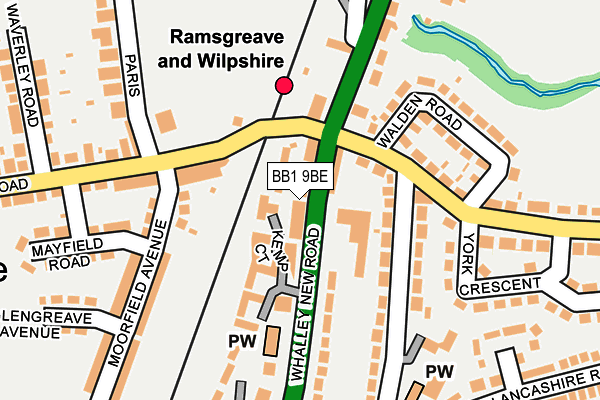 Map of ROMEROS WILPSHIRE LTD at local scale