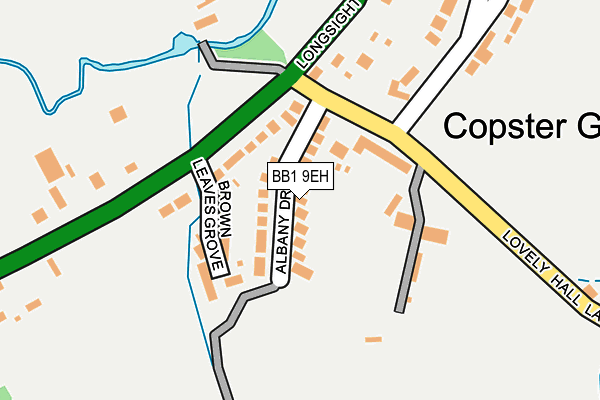 BB1 9EH map - OS OpenMap – Local (Ordnance Survey)