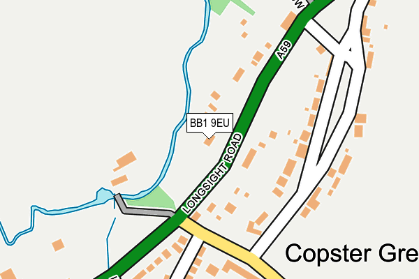 BB1 9EU map - OS OpenMap – Local (Ordnance Survey)