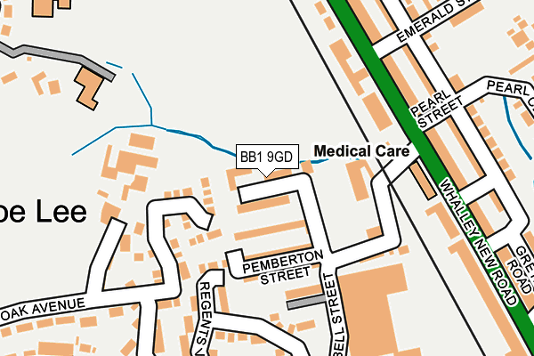 BB1 9GD map - OS OpenMap – Local (Ordnance Survey)
