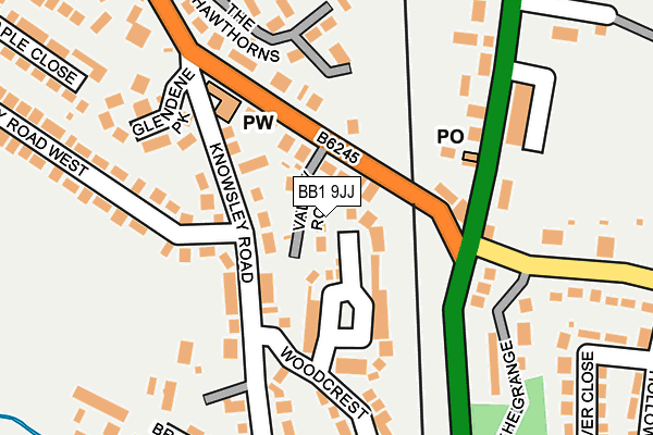 BB1 9JJ map - OS OpenMap – Local (Ordnance Survey)