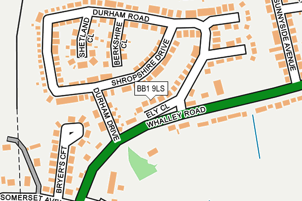 BB1 9LS map - OS OpenMap – Local (Ordnance Survey)