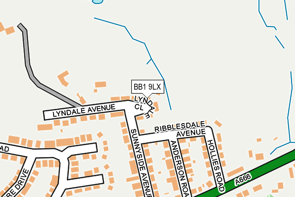 BB1 9LX map - OS OpenMap – Local (Ordnance Survey)