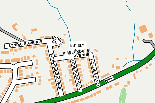 BB1 9LY map - OS OpenMap – Local (Ordnance Survey)