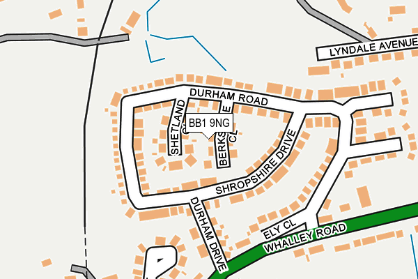 BB1 9NG map - OS OpenMap – Local (Ordnance Survey)