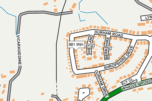 BB1 9NH map - OS OpenMap – Local (Ordnance Survey)