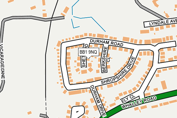 BB1 9NQ map - OS OpenMap – Local (Ordnance Survey)