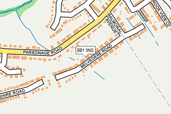 BB1 9NS map - OS OpenMap – Local (Ordnance Survey)