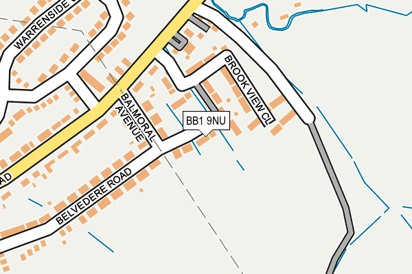 BB1 9NU map - OS OpenMap – Local (Ordnance Survey)