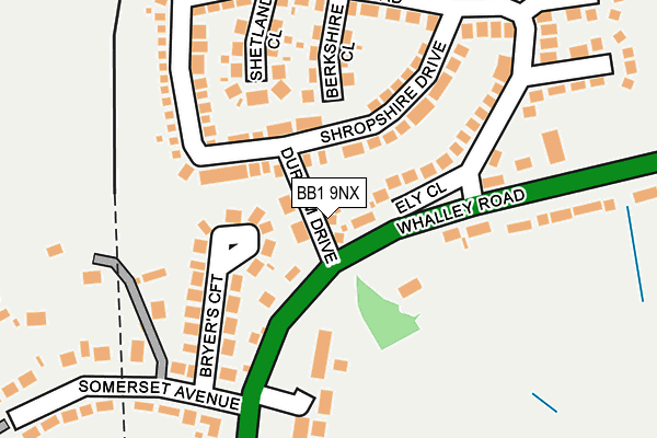 BB1 9NX map - OS OpenMap – Local (Ordnance Survey)
