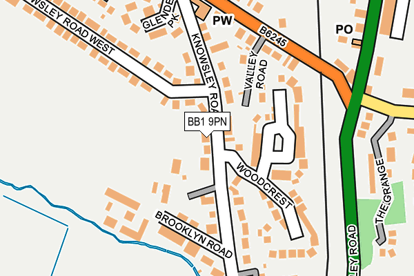 BB1 9PN map - OS OpenMap – Local (Ordnance Survey)