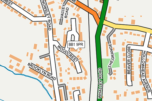 BB1 9PR map - OS OpenMap – Local (Ordnance Survey)