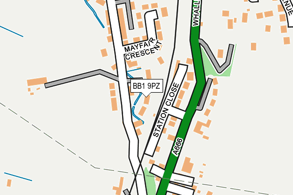 BB1 9PZ map - OS OpenMap – Local (Ordnance Survey)
