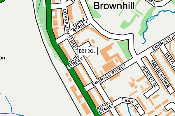 BB1 9QL map - OS OpenMap – Local (Ordnance Survey)