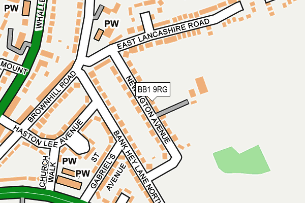 BB1 9RG map - OS OpenMap – Local (Ordnance Survey)
