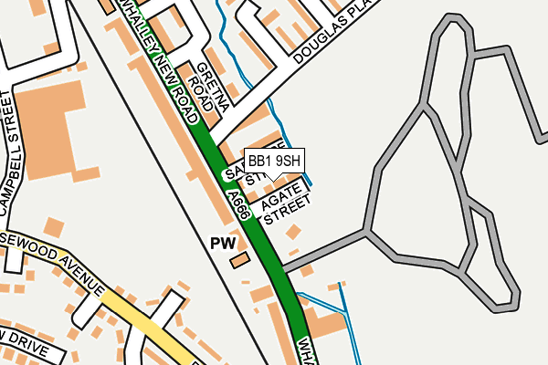 BB1 9SH map - OS OpenMap – Local (Ordnance Survey)