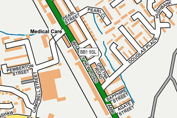 BB1 9SL map - OS OpenMap – Local (Ordnance Survey)