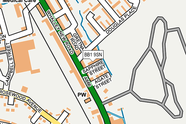 BB1 9SN map - OS OpenMap – Local (Ordnance Survey)