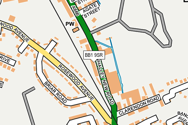BB1 9SR map - OS OpenMap – Local (Ordnance Survey)