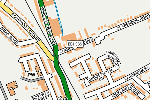 BB1 9SS map - OS OpenMap – Local (Ordnance Survey)