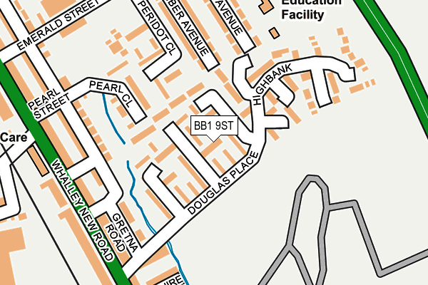 BB1 9ST map - OS OpenMap – Local (Ordnance Survey)