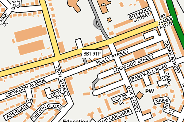 BB1 9TP map - OS OpenMap – Local (Ordnance Survey)
