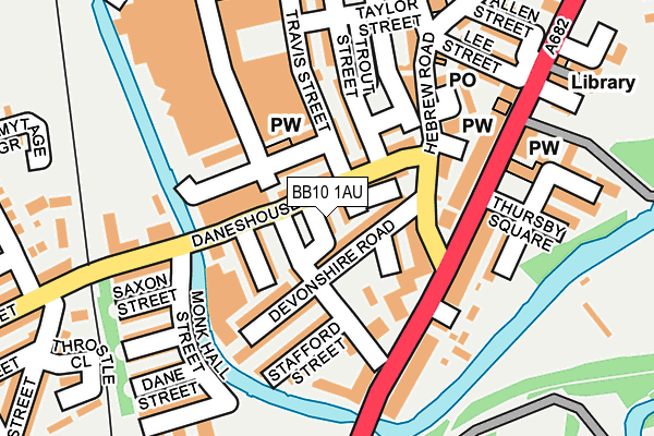 BB10 1AU map - OS OpenMap – Local (Ordnance Survey)