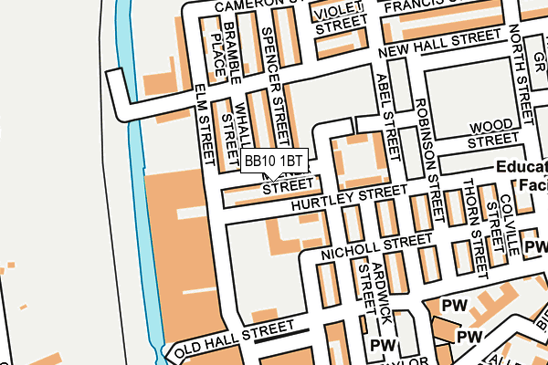 BB10 1BT map - OS OpenMap – Local (Ordnance Survey)