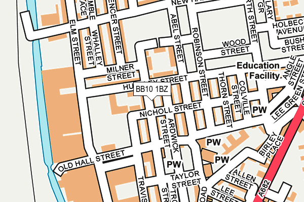 BB10 1BZ map - OS OpenMap – Local (Ordnance Survey)