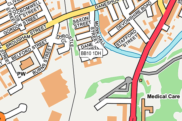 BB10 1DH map - OS OpenMap – Local (Ordnance Survey)