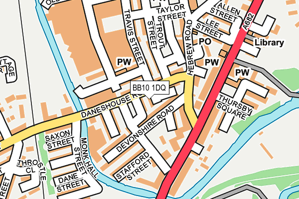 BB10 1DQ map - OS OpenMap – Local (Ordnance Survey)