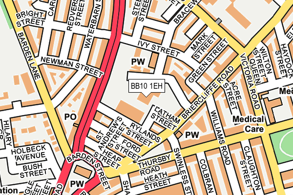 BB10 1EH map - OS OpenMap – Local (Ordnance Survey)