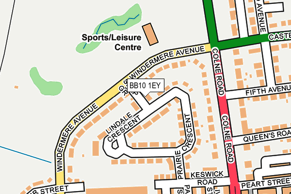 BB10 1EY map - OS OpenMap – Local (Ordnance Survey)