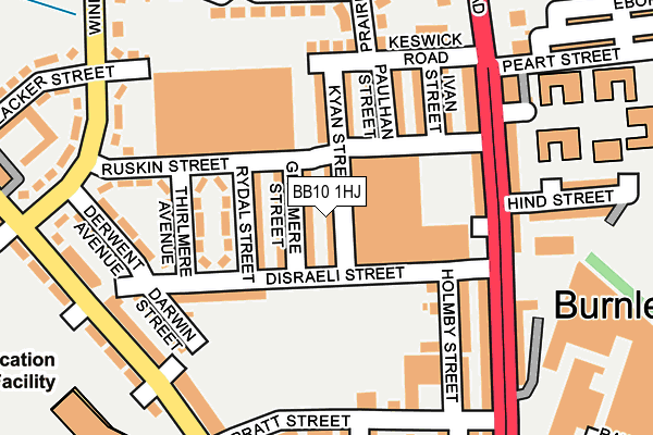 BB10 1HJ map - OS OpenMap – Local (Ordnance Survey)
