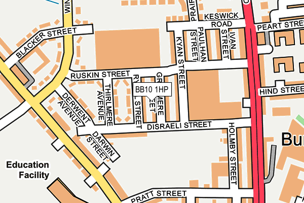 BB10 1HP map - OS OpenMap – Local (Ordnance Survey)